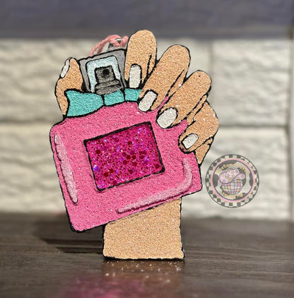 Perfume Bottle In Hand Silicone Freshie Mold