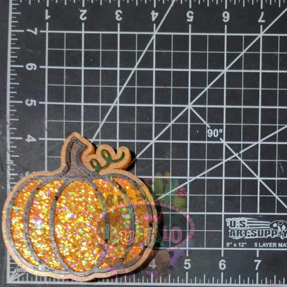 Lined Pumpkin Silicone Freshie Mold