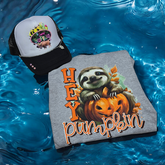 Sloth Pumpkin graphic tee