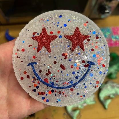 Star Eye Smiley Silicone Freshie Mold