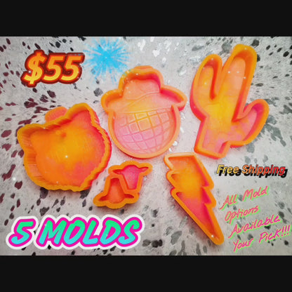 Disco Smiley Cowboy Silicone Freshie Mold