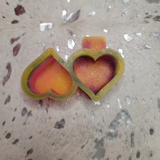 Double Heart Vent Clip Silicone Mold