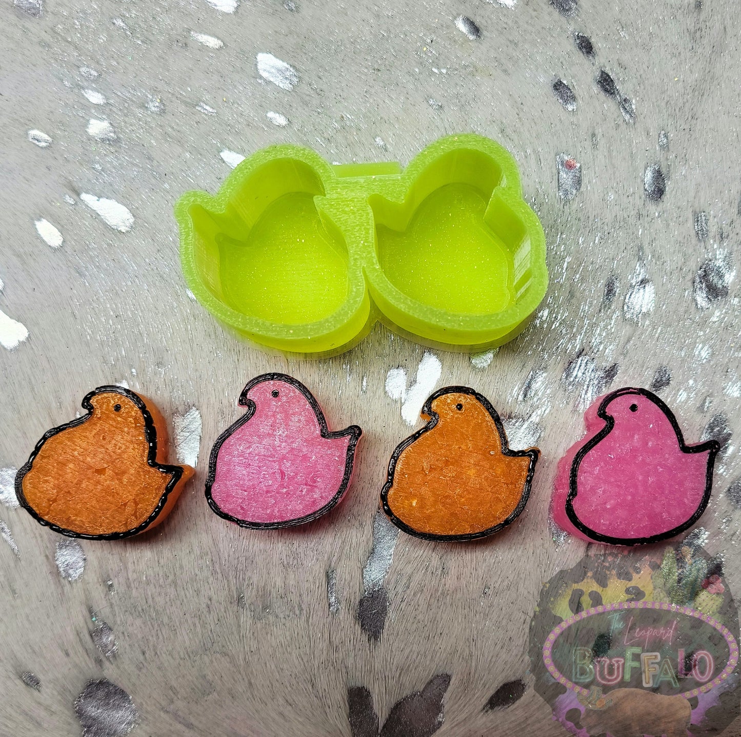 Peep Chick Double Vent Clip Silicone Freshie Mold