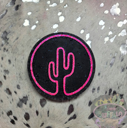 Neon Cactus Circle Silicone Freshie Mold