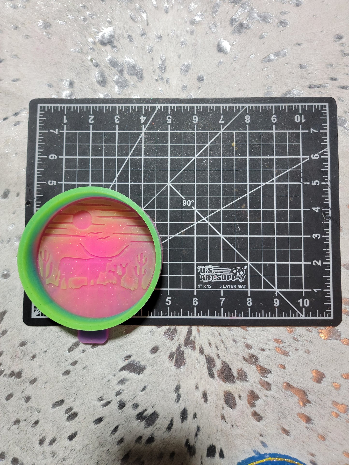 Sunset Bull Silicone Freshie Mold