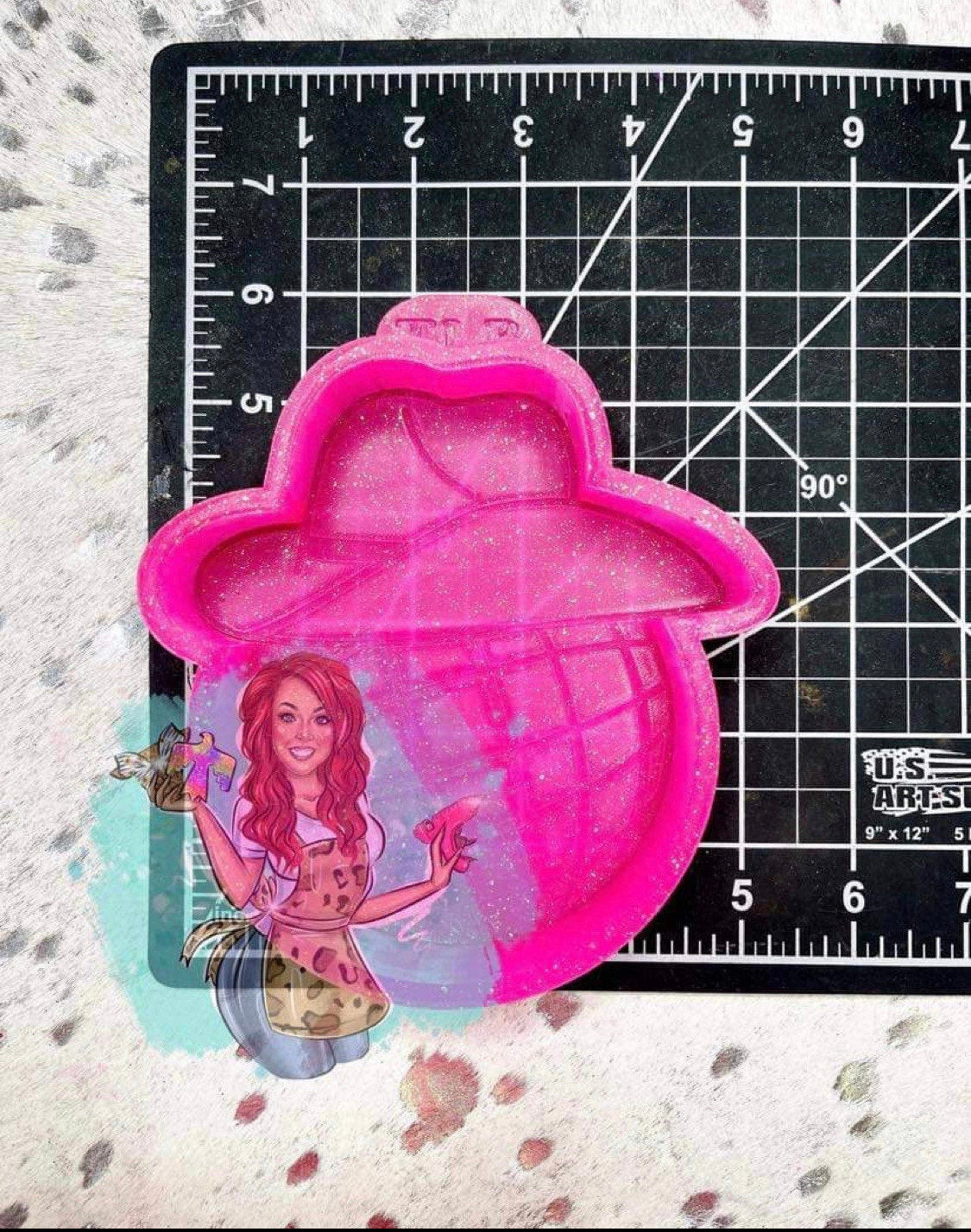 Disco Cowboy Hat Silicone Freshie Mold