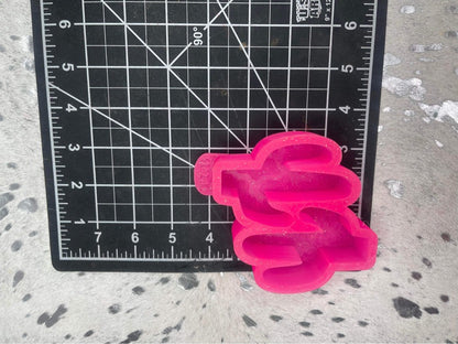 Leopard/Cow Cactus Double Vent Freshie Silicone Mold