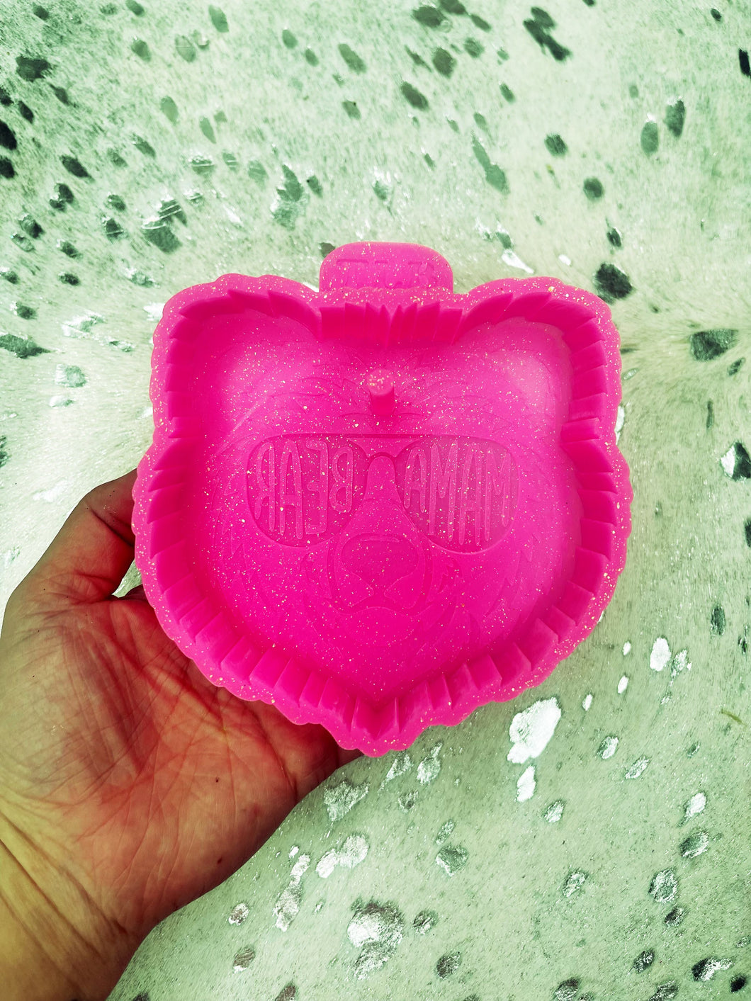 Mama Heart With Leopard Silicone Mold - Freshie Mold, Molds, Molds